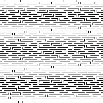 Simple vector seamless monochrome pattern of lines and angles in linear style Stock Illustration