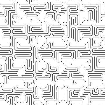 Simple vector seamless monochrome pattern of lines and angles. Vector seamless Stock Illustration