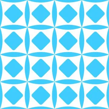 Simple Vector Seamless Pattern, Blue Elipse and Rounded Corner Squarefor back イラスト素材