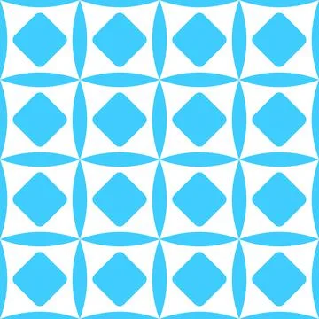 Simple Vector Seamless Pattern, Blue Ellipse and Rounded Corner Square for ba Illustrazione stock