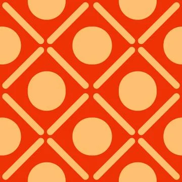 Simple Vector Seamless Pattern Brown Circle and Diagonal Lines for background 스톡 일러스트