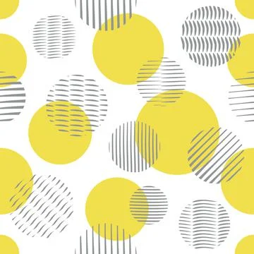 Simple vector seamless pattern with circle shapes Stock Illustration