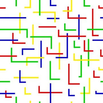 Simple Vector Seamless Pattern overlapse blue green yellow and red for backgr Stock Illustration