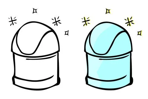 Simple Vector Set 2 Hand Draw Sketch of sparkling Closed Clean and tidy trash Stock Illustration