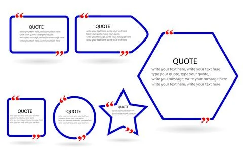 Simple Vector Set 6 Template for Quote, message, information or announcement, Stock Illustration