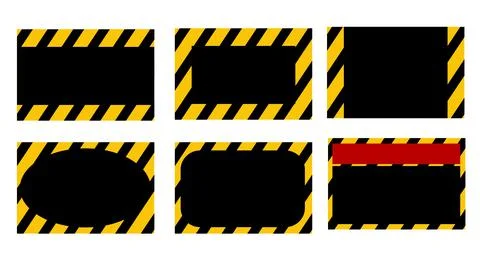 Simple Vector set of template Blank alert Sign Stock Illustration