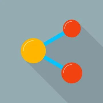 Simple-vector-share-flat-icon-long-shadow-design Illustration