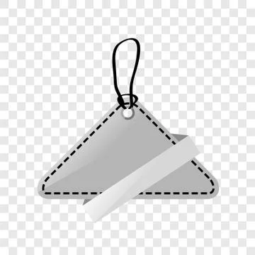 Simple Vector Shinning Gray, Black and White Blank Tag, at Transparent Effect Stock Illustration