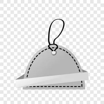 Simple Vector Shinning Gray, Black and White Blank Tag, at Transparent Effect Stock Illustration