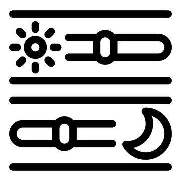 Simple vector showing the concept of brightness adjustment Stock Illustration