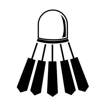 Simple Vector of Shuttle Cock, Isolated on White Stock Illustration