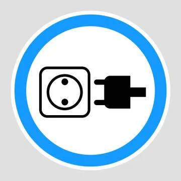 Simple Vector Sign, Charge your gadget Facility, at gray background Stock Illustration
