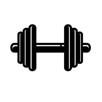 Simple Vector Sign of dumbbell 스톡 일러스트