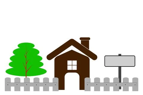 Simple Vector Sign, House Stock Illustration
