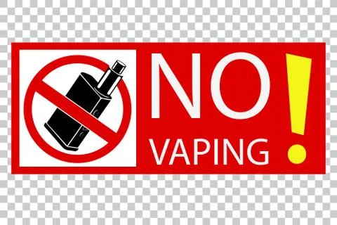 Simple Vector sign no vaping, at transparent effect background Stock Illustration