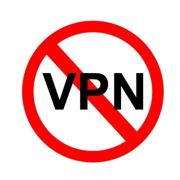 Simple Vector sign no VPN, Virtual Private Network Stock Illustration