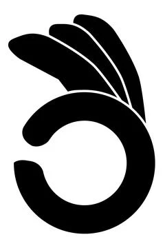 Simple Vector Sign, OK, Isolated on White Stock Illustration