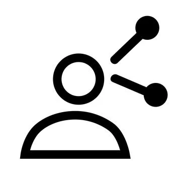 Simple Vector Sign or Symbol, Share the Idea or Opinion Stock Illustration