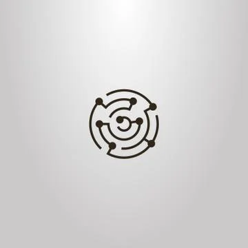  simple vector sign of round electric board	 Stock Illustration