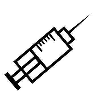 Simple Vector Sign syringe, isolated on white Иллюстрация