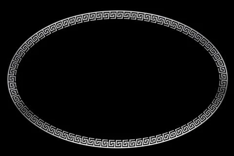 Simple Vector Silver Oval Frame for Certificate, Placard Go or other Element  Stock Illustration