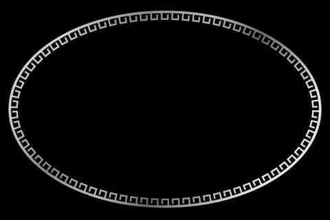 Simple Vector Silver Oval Frame for Certificate, Placard Go or other Element  Stock Illustration