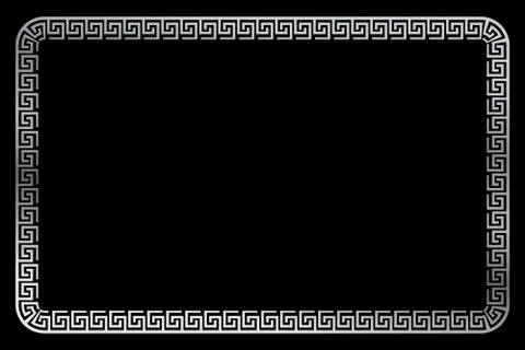 Simple Vector Silver Rectangle Frame for Certificate, Placard Go or other Ele Stock Illustration