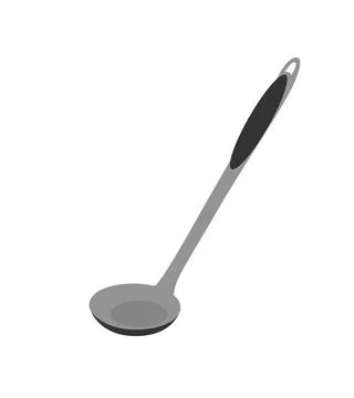 Simple vector sketch vegetable scoop, snip flat color Stock Illustration