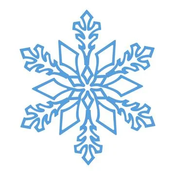 Simple vector snowflakes. Winter Christmas set. Stock Illustration