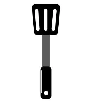 Simple vector spatula, isolated on white Stock Illustration