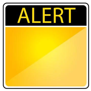 Simple Vector Square Blank Atention or Alert Sign Stock Illustration