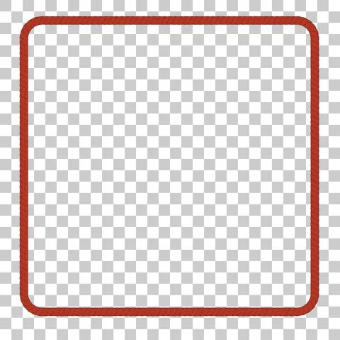 Simple Vector Square frame from brown rope for your element design Stock Illustration