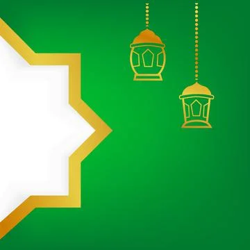 Simple Vector, Square Golden Blank Element Design or Template for Ramadan Kar Stock Illustration