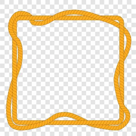Simple Vector, Square Shape, from 2 Brown Rope, at transparent effect backgro Illustrazione stock