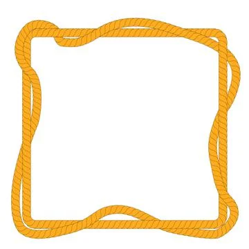Simple Vector, Square Shape, from 2 Brown Rope Illustrazione stock