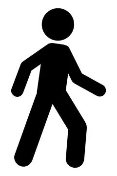 Simple Vector Stick man Walking, Sport Cardio Isolated on white 스톡 일러스트