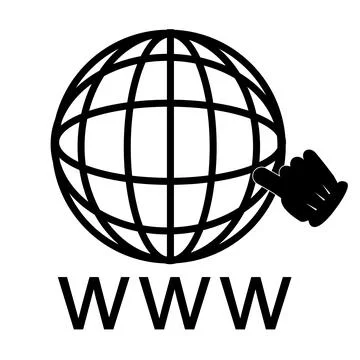 Simple Vector Symbol, Connect to the Web, Isolated on White Stock Illustration