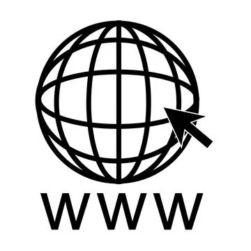 Simple Vector Symbol, Connect to the Web, Isolated on White Stock Illustration