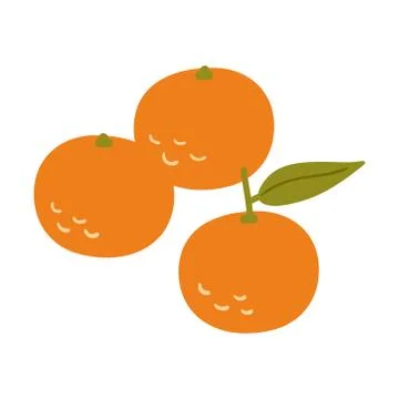 Simple vector tangerine illustration Stock Illustration