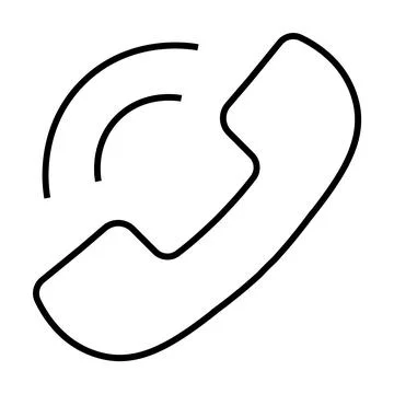 Simple vector of a telephone receiver with sound waves. Ideal for communicati Stockillustratie