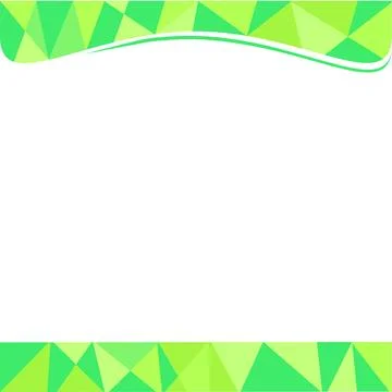 Simple vector template blank background green triangle Stock Illustration