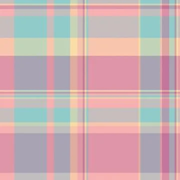 Simple vector textile tartan, coloured fabric background pattern. Open plai.. Stock Illustration