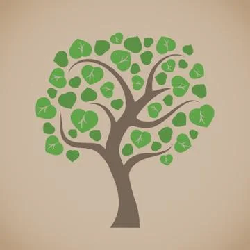 Simple vector tree Stock Illustration
