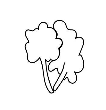 Simple vector trees. Botanical and autumn illustration Stock Illustration