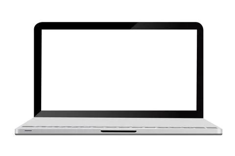 Simple Vector White Notebook High Angle, Isolated on White Stock Illustration