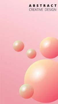 Simple vertical background. Design element with spheres Template for flyer, p Stock Illustration