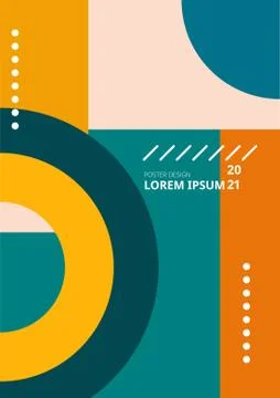 Simple vertical background. Flat style concept with geometric elements. Desig Stockillustratie