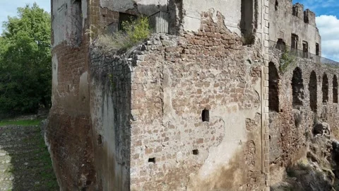 Simple Vertical Rise Over Ancient Italian Ruins Video stock 320496844