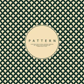 Simple vertical semi circle line abstract seamless pattern. Round stripe pattern Stock Illustration