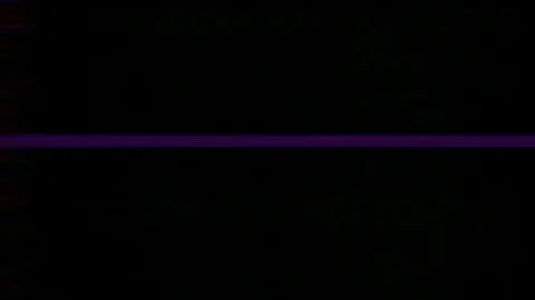 Simple VHS Glitch Background with realistic flickering lines, Black screen Vídeos de archivo 127502342